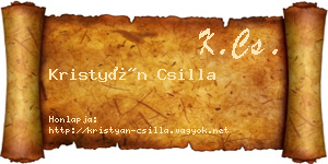 Kristyán Csilla névjegykártya